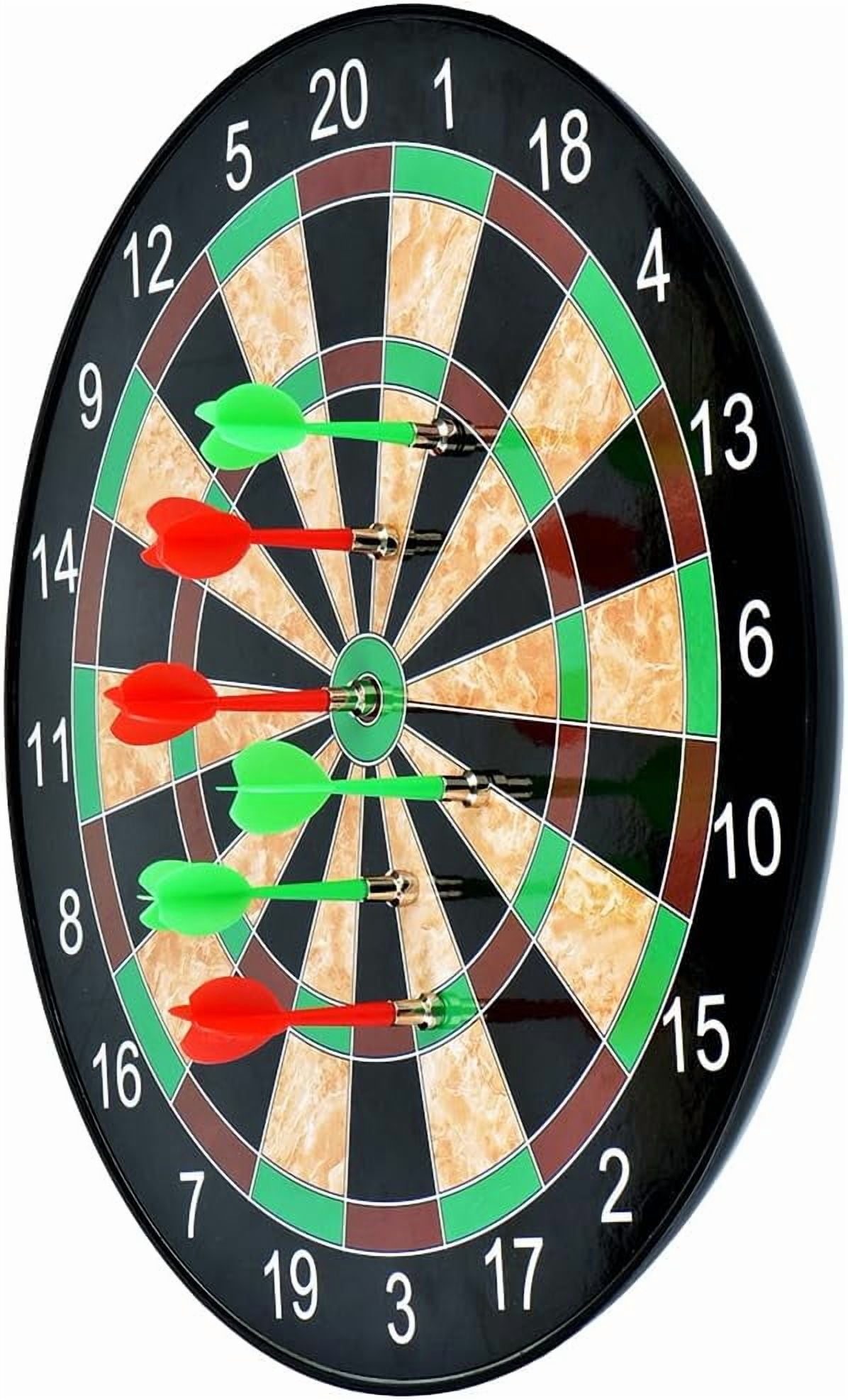 Bestyol Dartboard, 17" Magnetic Dartboard with 12 Magnets Darts Arrows in 2 Colors for Children and Adults