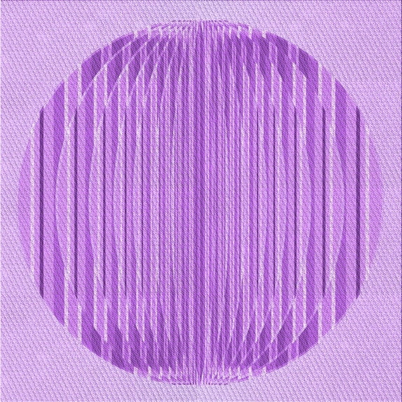Ahgly Company Machine Washable Indoor Square Transitional Pastel Purple Pink Area Rugs, 7' Square