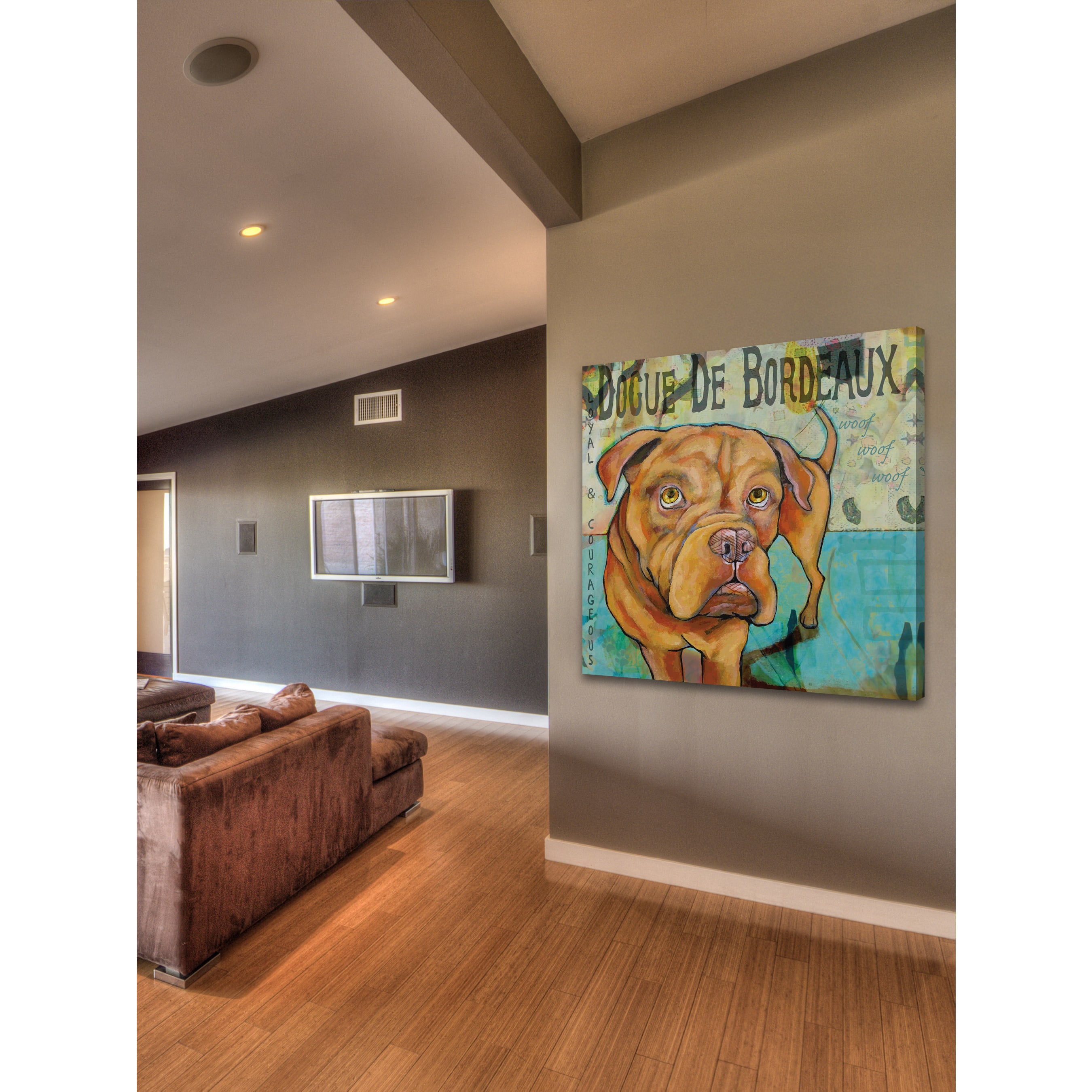 Marmont Hill "Dogue De Bordeaux II" by Stephanie Gerace Painting Print on Wrapped Canvas