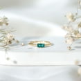thumbnail image 4 of Rosec Jewels Baguette Emerald Promise Ring for Women - May Birthstone Ring - AAA Quality - Ready to Gift for Valentines Day, 14K Yellow Gold, US 11.50, 4 of 9