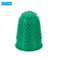 thumbnail image 3 of Uxcell Rubber Finger Tips Silicone Thumb Fingertip Protector Covers Guard Pads Thimble Grips Green Small Size 20 Pack, 3 of 5