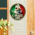 thumbnail image 2 of 1pc Italian Coffee Art Deco Metal Sign, 8x8 Inch Round Aluminum Wall Plaque, Vintage-Inspired Festive Decor for Indoor, Outdoor, Farm, Restaurant, Garden, Bar, Café, Gym, 2 of 7