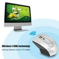 thumbnail image 3 of 2.4GHz Wireless Optical Gaming Mouse with Charging Dock, USB Hub - Black + Silver, 3 of 8