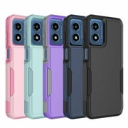 For Motorola Moto G Play 4G 2024 CaseSturdy Durable Cover Cute Bumper Case for Moto G Play 4G 2024Njjex Military Grade Protection Dual Layer Shockproof Heavy Duty Rugged Phone Case - Black