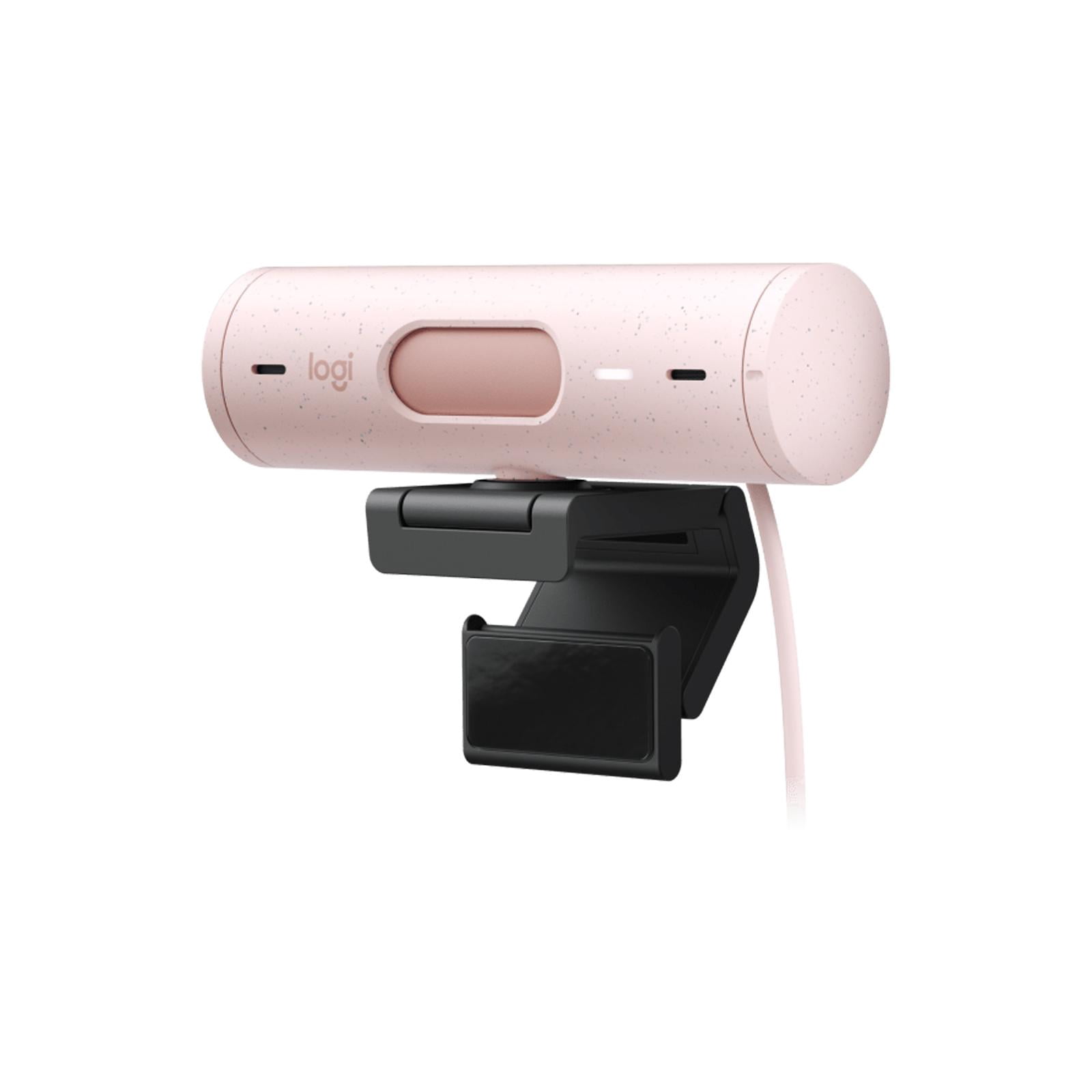 Logitech BRIO 500 Wired HD Webcam, 60 fps/1080p, Live Streaming, Auto Light Correction, Auto Framing and Show Mode Support, 4MP, USB-C, for laptops, LCDs or monitors, Windows/macOS/ChromeOS,  pink