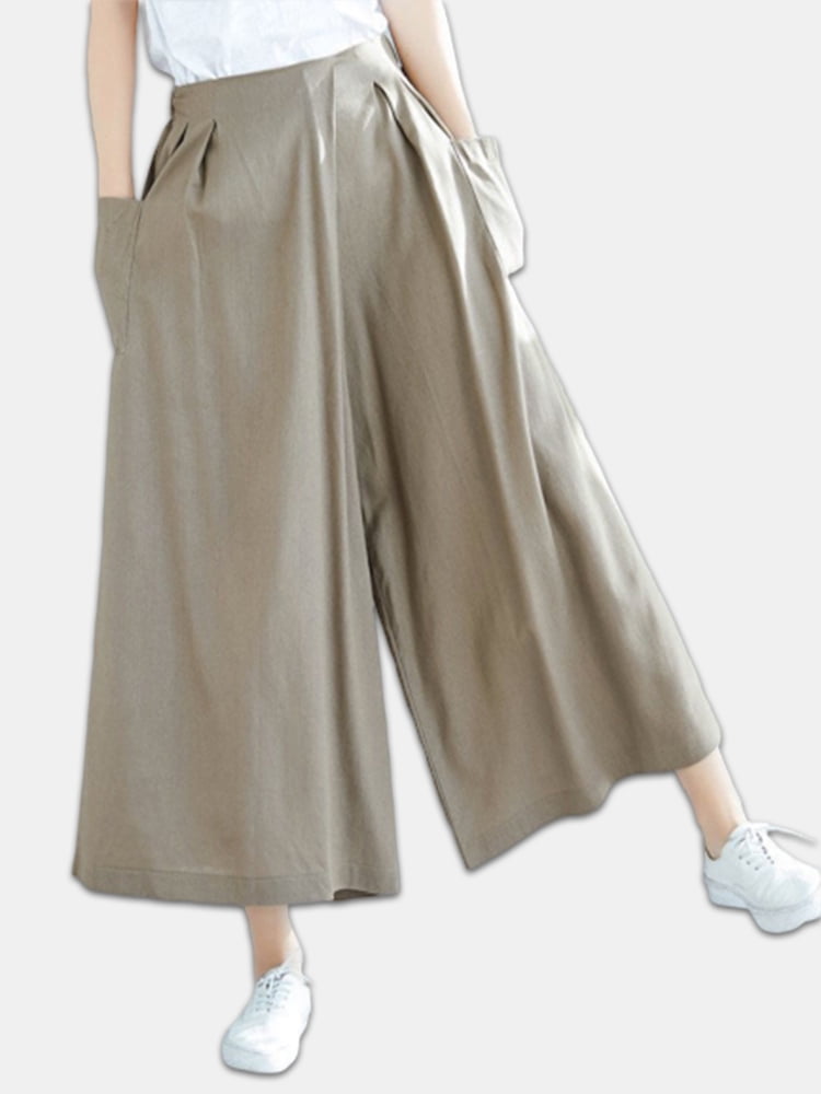 ZANZEA Ladies Soft Wide Leg Long 