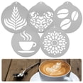 thumbnail image 4 of Decodeary 5pieces Premium Stainless Steel Coffee Stencils Easy To And Delicate Designs Coffee Drawing Mold, 4 of 6