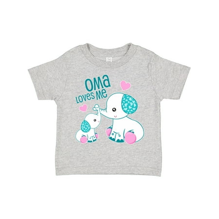 

Inktastic Oma Loves Me-cute Elephants Gift Toddler Boy or Toddler Girl T-Shirt