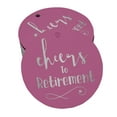 thumbnail image 1 of Inkdotpot Pack Of 100 Real Silver Foil Paper Tags Cheers To Retirement Favor Hang Tags, 1 of 6