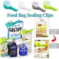 thumbnail image 2 of 4pcs Bag Clips for Food, Food Storage Sealing Clips with Pour Spouts, Kitchen Chip Bag Clips, Plastic Cap Sealer Clips, Great for Kitchen Food Storage and Organization, 2 of 7