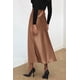thumbnail image 2 of Falda PRETTYGARDEN Satinada Midi de Cintura Alta Otoño 2025 Coffee S, 2 of 7