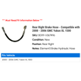 thumbnail image 2 of Rear Right Brake Hose - Compatible with 2000 - 2006 GMC Yukon XL 1500 2001 2002 2003 2004 2005, 2 of 2