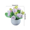 thumbnail image 3 of HongHeng Silk Roses Artificial Flowers in Vase, Fake Flowers with Vase, Faux Flower Arrangement with Vase for Home office Decoration, Dining Table Centerpiece, 3 of 6