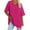Hot Pink #1, variant on T-Shirts Shirts for Women, Women Top Cotton Belted Short Sleeve V-Neck Top Solid Color Loose Half Sleeve T-Shirt Summer Top Leisure Beige M