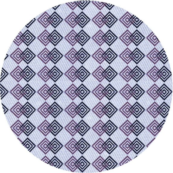 Ahgly Company Indoor Round Patterned Heavenly Blue Area Rugs, 8' Round