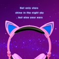 thumbnail image 5 of Soundworx Kids 3.5mm Headphone Earphone On Ear Wired LED Cat Ears Stereo Headsets for Kids Girl, 5 of 5