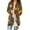 Dark Gray, variant on WTOBBY Women's Fashion Casual Halloween Printed Mid-Length Cardigan Jacket Asymmetrical Hem Cover Up Long Sleeve Open Front Lightweight Top,Saffron L