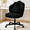 Type A(Black-fabric), variant on CloudRest Pro Vanity Desk Chair ,18.5" Extra Wide Seat Height Adjustable Furry Desk Chair with Cloud Pillow for Living Room & Bedroom, Pink