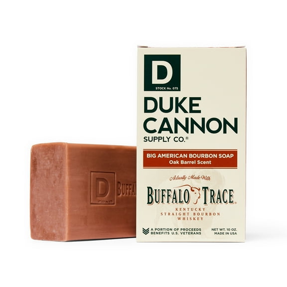 Duke Cannon Big Bourbon Bar Soap for Men, Buffalo Trace Bourbon, 10 oz Bar Soap
