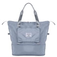 thumbnail image 2 of Spencer Large Travel Tote Bag, Waterproof Expandable Duffel Gym Tote Bag, Weekender Carry on Overnight Bags for Women and Men with Trolley Sleeve Wet Pocket, Travel Duffel Bag, Blue, 2 of 10