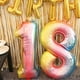 thumbnail image 5 of Globos de números, globos de helio Mylar de aluminio con números del 0 al 9, de 40 pulgadas, grandes, de arcoíris, para decoración de fiestas de cumpleaños y celebraciones., 5 of 5