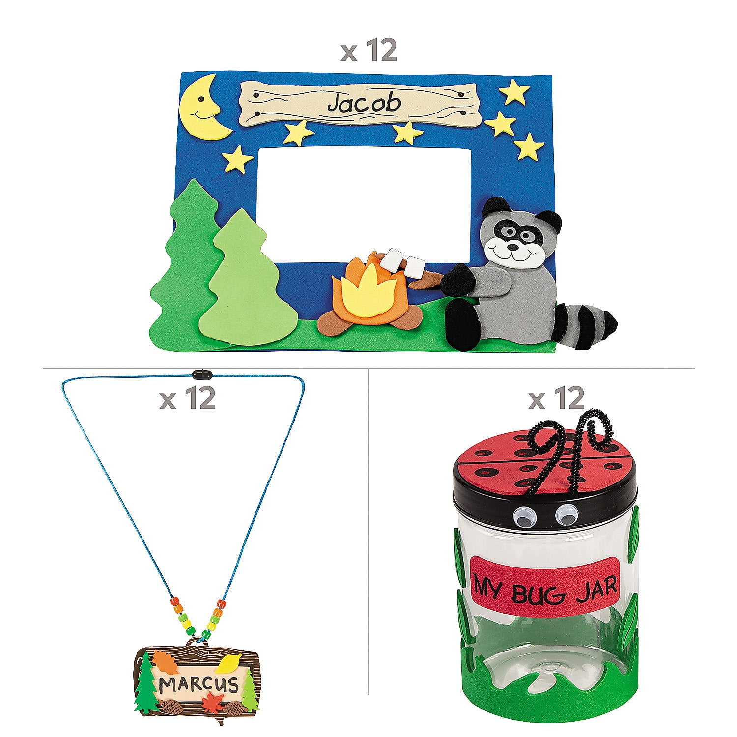 Fun Express Wild Wilderness Camp Activity Craft Kit Assortment - Makes 36