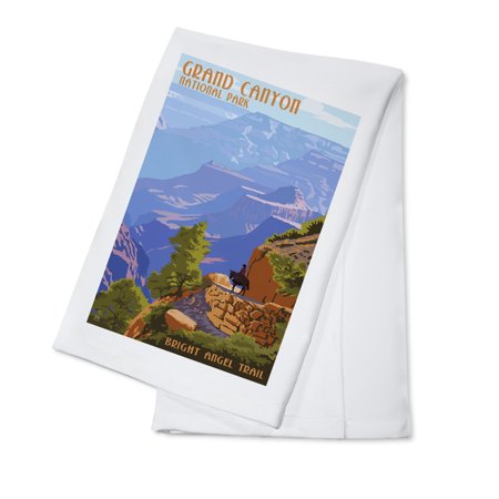 Grand Canyon National Park, Arizona, Bright Angel Trail (100% Cotton Tea Towel, Decorative Hand Towel, Kitchen and Home)