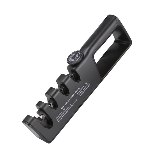 Professional 4 Slot Kitchen Knife Sharpener,Adjustable Angle,Ergonomic Handle,Non-Slip Base,Coarse & Fine Sharpening,for Home Chefs & Cooking Enthusiasts