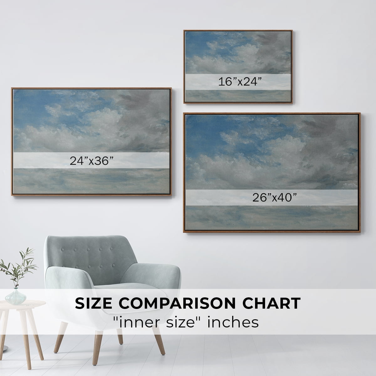 Vintage Landscape-CCCLXIX By Wexford Home Framed in Walnut Wood Gallery Wrapped Canvas 25 in. x 37 in.