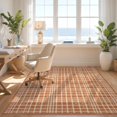 thumbnail image 3 of Design&I 8'x10' Washable Area Rug Snag-Free Checkered Dot Grid Neutral Plaid Beige Terracotta Boho Geometric for Dining Room, Large Office, Lounge, 3 of 7
