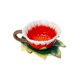 thumbnail image 5 of Juego 2 Tazas Con Plato Galerias El Triunfo Porcelana Diseño Flor Naranja Con Blanco Y Hoja Verde, 5 of 5