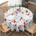 thumbnail image 3 of Pioneer Flower Floral Print Pattern Round Tablecloth 60"x60",Wrinkle Wipeable Table Cloth for Kitchen Dining Room Picnic Patio Party, 3 of 6