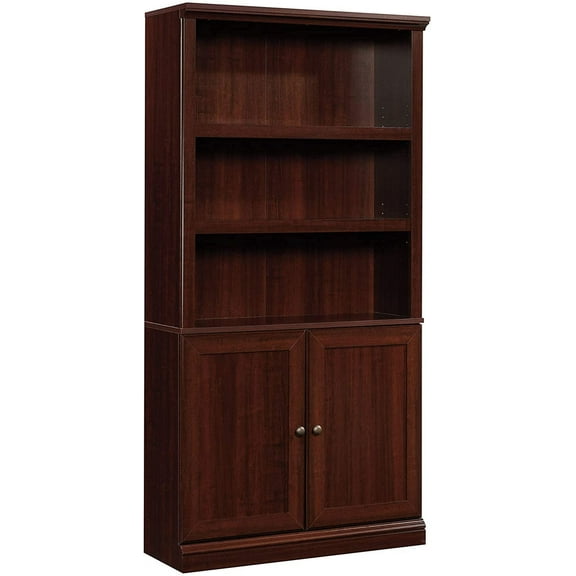 Miscellaneous Storage Bookcase With Doors/ book shelf, Select Cherry finish