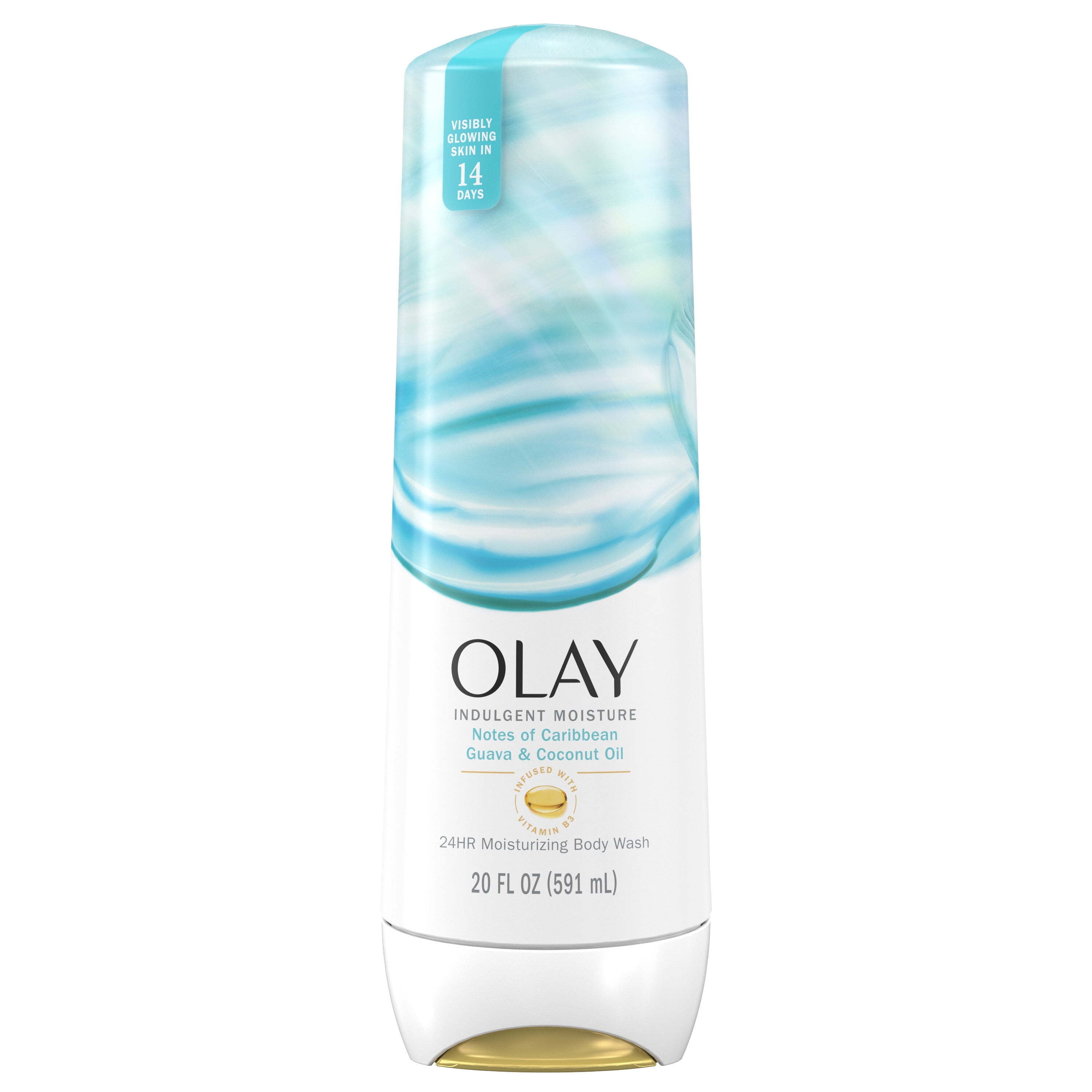 Olay Indulgent Moisture Women's Body Wash, Notes of Guava and Coconut, for All Skin Types, 20 fl oz