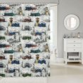 thumbnail image 2 of Erosebridal Train Shower Curtain 72Wx72L, Snow Bathroom Curtain, Snow Train, 2 of 5