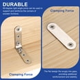 thumbnail image 6 of Uxcell 20pcs 1.4" x 0.6" Flat Straight Bracket Stainless Steel with 40 Screws, 6 of 7