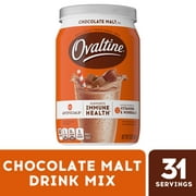Ovaltine Chocolate Malt Powdered Drink Mix for Hot and Cold Milk Canister 12 oz