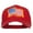 Red, variant on Wavy US American Flag Patched Cotton Cap - Red OSFM