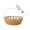 White-WH-home supplies, variant on LEFTHIGH Home Imitation Rabbits Weaving Basket Plastic Easter Egg Decoration Storage Handheld Gift Flower Basket 30x22x25cm White Purple Home