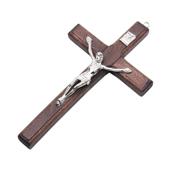 Wood Cross Pendant Charm Praying Cross Ornament Pendant