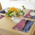 thumbnail image 4 of Ambesonne Nature Place Mats Set of 4, Thunderstorm Phenomena, Standard Size, Pink Grey, 4 of 6