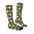thumbnail image 3 of Balery Mardi Gras Fun Novelty Socks Men'S Women'S Crew Socks Funny Crazy Novelty Socks Quirky And Cool Socks, 3 of 9