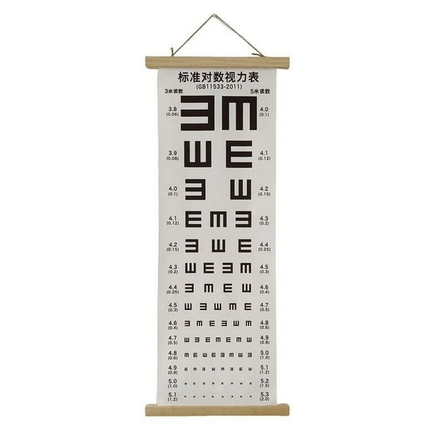 OUSITAID Wall Eye Chart Eye Chart Multipurpose Waterproof Standardized Clear Printing Accurate Reading Eye Vision Exam Thicken Adults Kids Wall Visual Acuity Chart Canvas Painting School