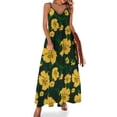 thumbnail image 1 of Nuevo vestido largo sin mangas Inês con estampado de flores grandes amarillas, vestidos largos para mujer, ropa de mujer, novedades, 1 of 7