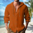 thumbnail image 3 of Chemise à Manches Longues pour Hommes Cardigan Décontracté de Vacances à Capuche, 3 of 5