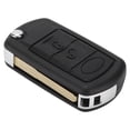 thumbnail image 3 of Coque à Clé Rabattable, Noir 3 Boutons Couverture de Télécommande pour Remplacement de Voiture pour Range Rover 2005-2010, 3 of 8