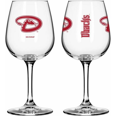Boelter Brands MLB Set of Two 12 Ounce Wine Glass Set, Arizona Diamondbacks