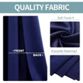 thumbnail image 3 of Gorgeous Home Linen Blackout Window Curtain for Living Room Panel Thermal Grommet Set of 2 panels , 37 by 84 inch each, Navy Blue Color, 3 of 6