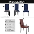 thumbnail image 5 of Unique Bargains Stretch Plush Short Dining Chair Cover Slipcovers Navy Blue, 5 of 7