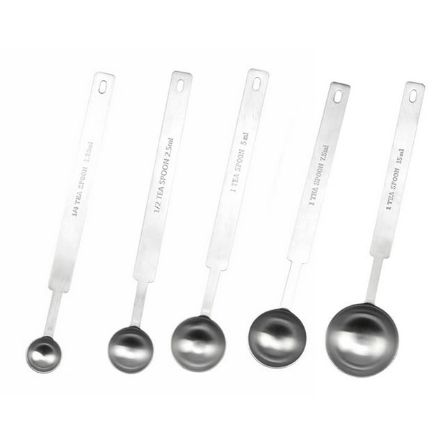Flmtop 1Pc/1 Set Coffee Bean Spoon Double Scale Units Corrosion Resistant Stainless Steel Milk Powder Spoon